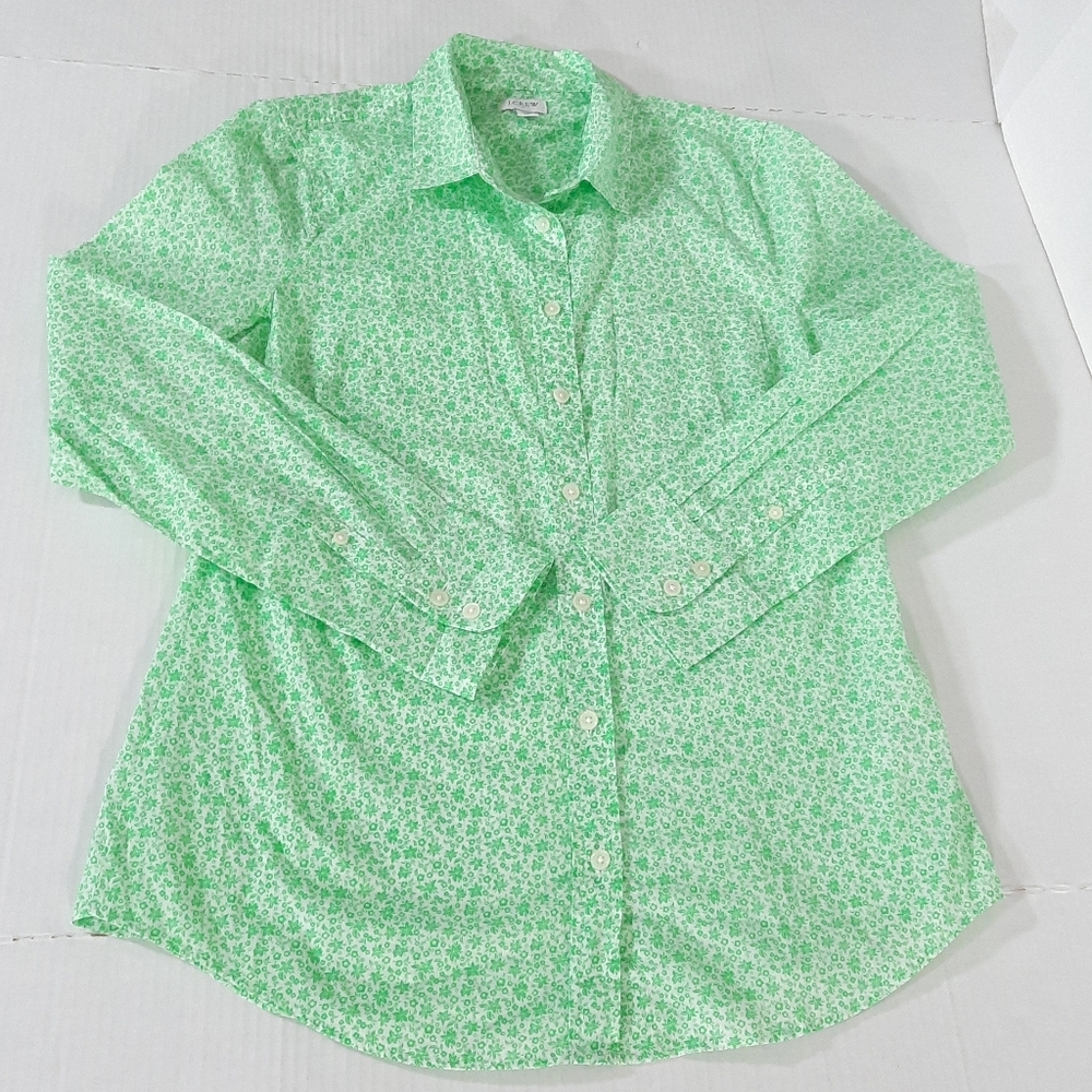 J Crew Floral Lightweight Cotton Shirt in Signature Fit